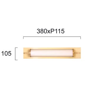 Viokef LED wandlamp Frida, glas, wit/goud, buisvormig