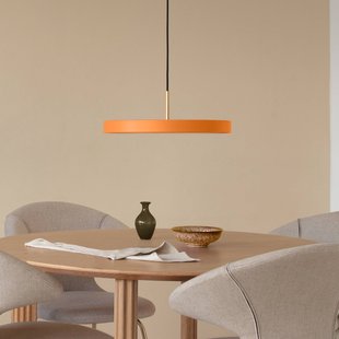 UMAGE LED hanglamp Asteria Mini, oranje/messing, Ø 31 cm