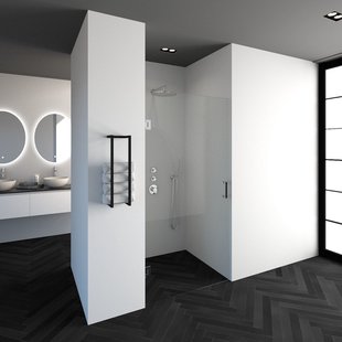 Sanitop Douchedeur Just Creating | Profielloos | 50cm | Omkeerbaar Helder Glas | Nisdeur