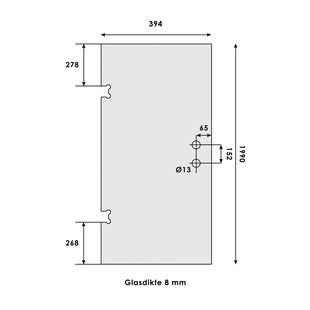 Sanitop Douchedeur Just Creating | Profielloos | 40cm | Omkeerbaar Helder Glas | Nisdeur