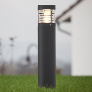 Lucande Lucius LED tuinpadverlichting, 65cm, antraciet, metaal, IP54