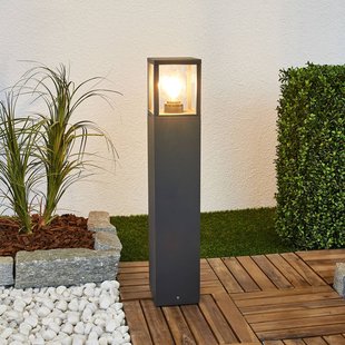 Lucande Tuinpadverlichting Klemens, 65 cm, antraciet, metaal, E27