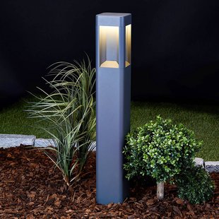 Lucande LED tuinpadverlichting Annika, antraciet, metaal, 80 cm