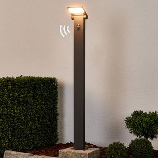 Lucande LED tuinpadverlichting Marius met sensor, 100 cm
