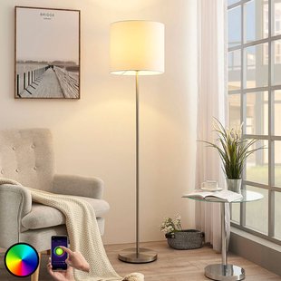 Lindby Everly vloerlamp met stoffen kap