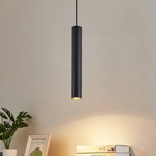 Hanglamp Lindby Linaro, 40 cm, zwart, 1-fase, GU10