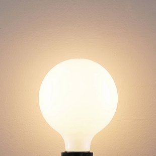 Arcchio LED lamp E27 8W 2.700K G125 Globe, dimbaar, opaal