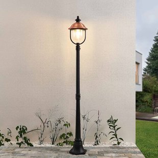 Lindby buitenlamp Clint, 177cm, metaal, zeewaterbestendig, E27