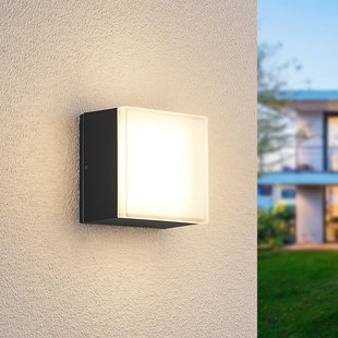 Lindby Mathea LED buiten plafondlamp, hoekig