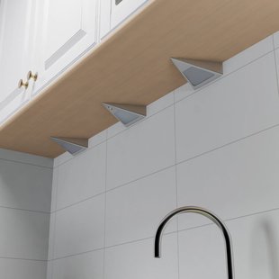 Prios Odia LED meubelverlichting, roestvrij staal, 3-lamps.