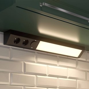 Arcchio LED meubelverlichting Ovano, 62 cm, zwart, aluminium