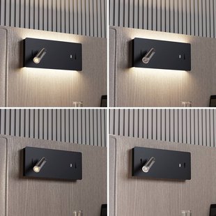 Lucande LED wandlamp Kimo, 32 cm, zwart, aluminium, USB Lucande LED wandlamp Kimo, 32 cm, zwart, aluminium, USB