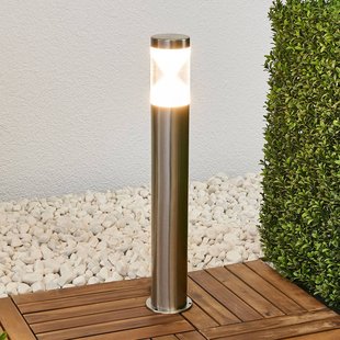 Lindby LED tuinpadverlichting Fabrizio, hoogte 56 cm, roestvrij staal