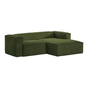 Kave Home Blok Chaise Longue Rechts - Donkergroen - Rib