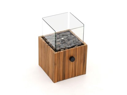 Cosiscoop Timber square gaslantaarn 20x20x30cm - Laagste prijsgarantie!