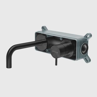 Inbouwkraan Qisani Flow Laag Geborsteld Mat Zwart