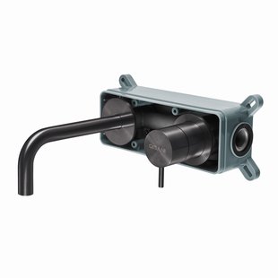 Inbouwkraan Qisani Flow Laag Geborsteld Gun Metal