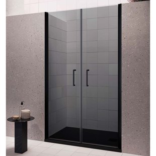 Nisdeur Lacus Giglio Evo Saloon 2 Klapdeuren 90x200 Cm Rookglas Zwart