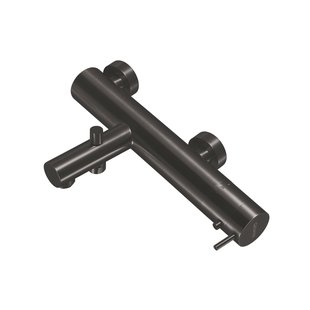 Badthermostaat Qisani Flow Geborsteld Gun Metal