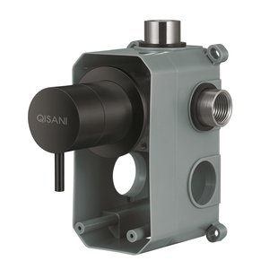 Omstelkraan Qisani Flow 2-weg Geborsteld Mat Zwart