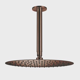 Hoofddouche Qisani Flow met plafonddouchearm Ø 25 cm Geborsteld Koper