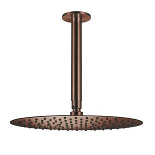 Hoofddouche Qisani Flow met plafonddouchearm Ø 30 cm Geborsteld Copper Hoofddouche Qisani Flow met plafonddouchearm Ø 30 cm Geborsteld Copper