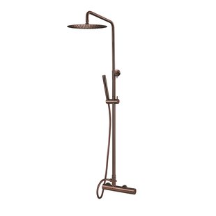 Opbouw Regendoucheset Qisani Flow Thermostatisch Geborsteld Copper