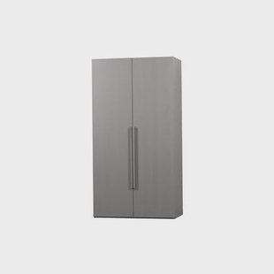 WOOOD Rens Kledingkast 2-Deurs - Noten|Grijs - 210x110x58