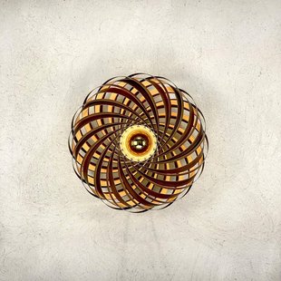 Gofurnit Veneria wandlamp, noten, Ø 50 cm