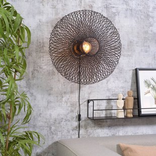GOOD & MOJO Cango wandlamp, Ellipse, zwart