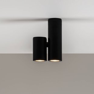 Milan Iluminación Milan Kronn plafondspot 2-lamps zwart Milan Iluminación Milan Kronn plafondspot 2-lamps zwart