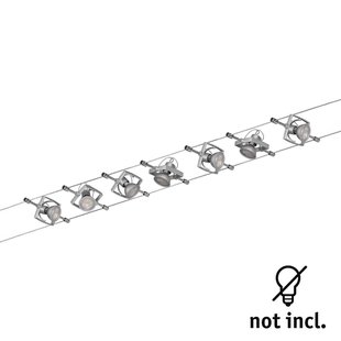 Paulmann Wire Mac II kabelsysteem 7-lamps, chroom