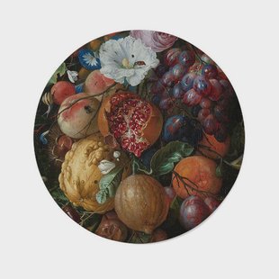 Behangcirkel Vruchten en Bloemen, De Heem | Walljar Behangcirkel Vruchten en Bloemen, De Heem | Walljar