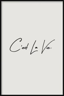 Ingelijste poster C'est La Vie | Walljar Ingelijste poster C'est La Vie | Walljar