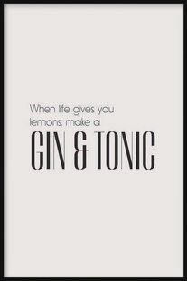 Ingelijste poster Gin And Tonic | Walljar Ingelijste poster Gin And Tonic | Walljar