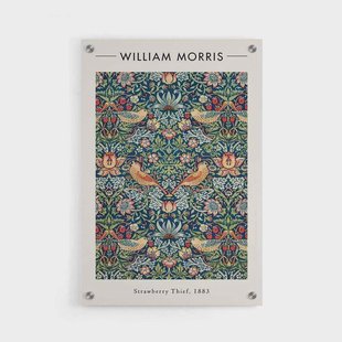 Plexiglas schilderij William Morris Strawberry Thief | Walljar Plexiglas schilderij William Morris Strawberry Thief | Walljar
