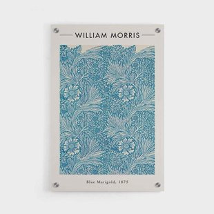Plexiglas schilderij William Morris Blue Marigold | Walljar Plexiglas schilderij William Morris Blue Marigold | Walljar
