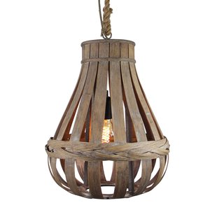 Lindby Haruno hanglamp van rotan, 33 cm