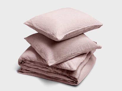 Yumeko Dekbedovertrek gewassen linnen rose chambray 200x220 + 2/60x70 100% gewassen linnen