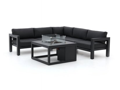 Bellagio Campazzo/Cosi 100cm hoek loungeset met vuurtafel 4-delig - Laagste prijsgarantie!
