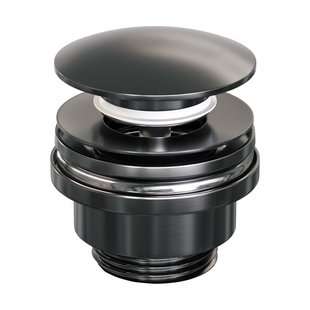 Klikwaste Brauer Afvoerplug Messing Binnenwerk 5/4 Geborsteld Gunmetal