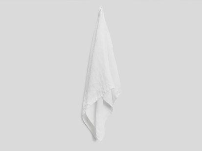 Yumeko Handdoek gewassen linnen wafel pure white 50x100 - 1 st 100% gewassen linnen