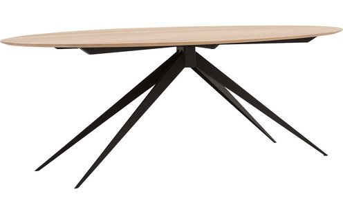 Goossens Excellent Eettafel Ferris, Ovaal 200 x 110 cm