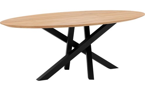 Goossens Excellent Eettafel Mente, Ovaal 220 x 120 cm