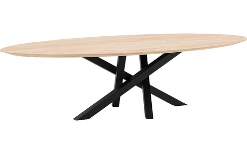 Goossens Excellent Eettafel Mente, Ovaal 300 x 130 cm