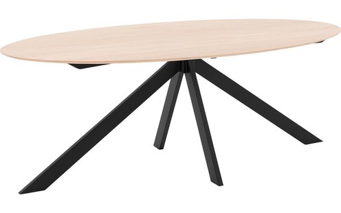 Goossens Excellent Eettafel Ferris Piramide Poot, Ovaal 180 x 110 cm