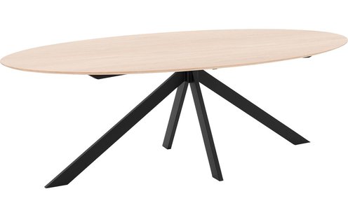 Goossens Excellent Eettafel Ferris Piramide Poot, Ovaal 240 x 130 cm