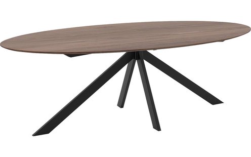 Goossens Excellent Eettafel Ferris Piramide Poot, Ovaal 240 x 130 cm