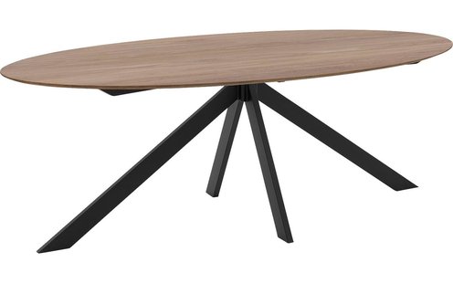 Goossens Excellent Eettafel Ferris Piramide Poot, Ovaal 200 x 110 cm