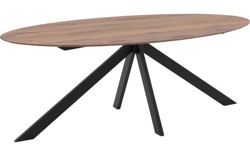 Goossens Excellent Eettafel Ferris Piramide Poot, Ovaal 180 x 110 cm